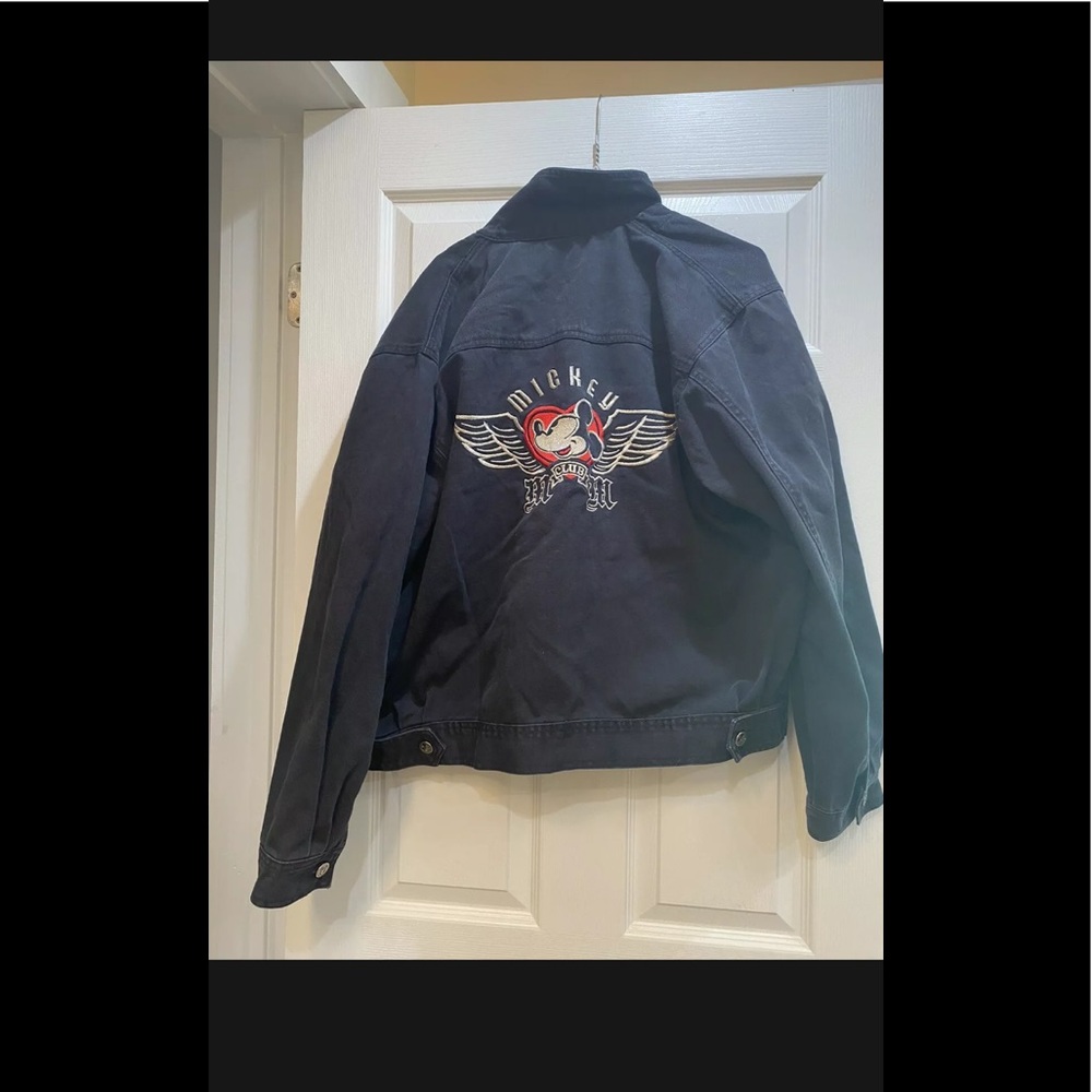 Vintage Mickey & Co Black Denim Jacket Size large‎